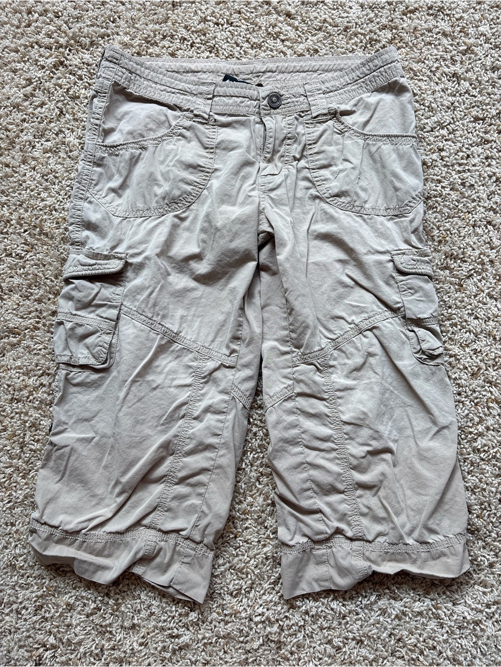 Kuhl Kultivatr Kargo Crop Pants Womens Size 6 Convertible Roll-Up Hiking Khaki